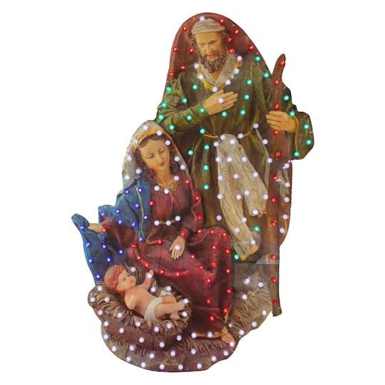 48" LED Lighted Holy Family Christmas Nativity Scene Outdoor Decoration